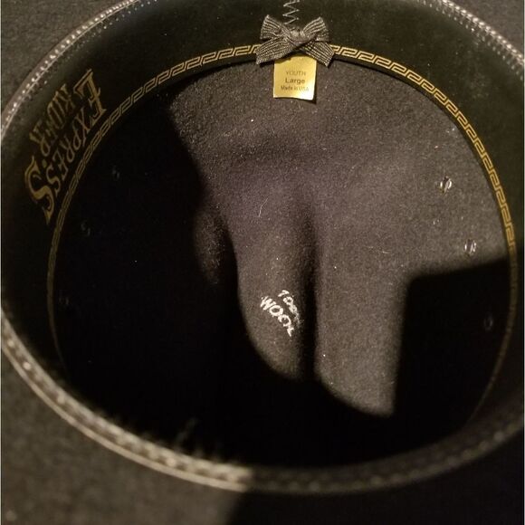 EXPRESS RIDERS COWBOY WESTERN HAT YOUTH LARGE USA MADE 100% WOOL - Picture 11 of 11